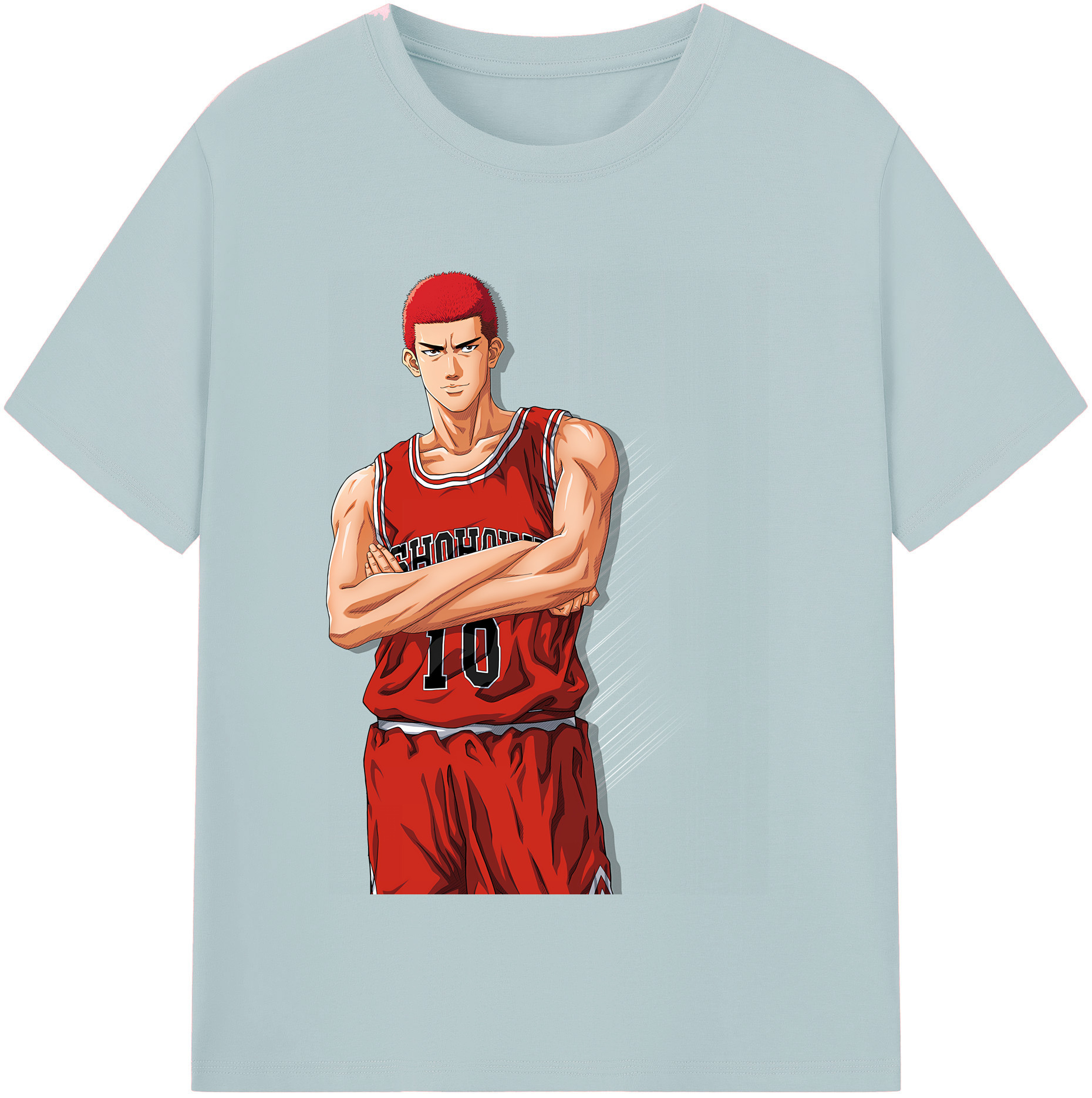 SLAM DUNK／スラムダンク 綿100％半袖Tシャツ（フロントプリント）
